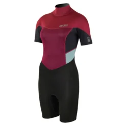 PROLIMIT Neoprenanzug Fire Shorty 2/2(DL) Black/Wine Damen - 34/XS Black/Wine