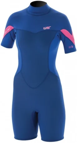 PROLIMIT Neoprenanzug PG Fire V-Zip Shorty 3/2 Bl/Pi Damen - XXS