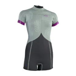 ION Neoprenanzug Amaze Shorty 2.5 SS Back Zip Damen Kurzarm 2023 - 34/XS 013 Black-flowers -Deutschland Surf Neo Gear Verkaufs-Shop 48233 4551 3