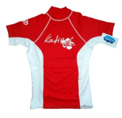 Katie Lycra Rashguard Kurzarm Frauen UV-Resistant - Red - XS